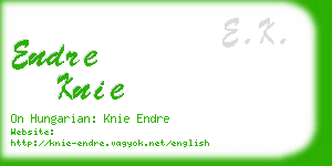 endre knie business card